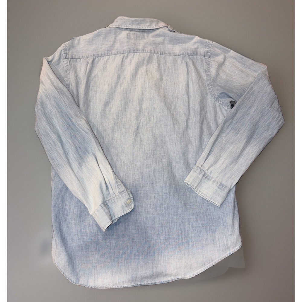 Polo Ralph Lauren Shirt Mens L Vintage 90s Military Chambray 109th Div Stencil - Picture 13 of 16